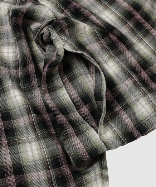 Acne Studios（アクネストゥディオズ）の「FN-WN-BLOU001157（シャツ/ブラウス・レディース・ブラック×グリーン・36/34）」の6枚目の写真