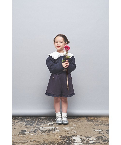 maarook（マルーク）の「ダンボールニットリボンボレロ（その他アウター・キッズ・ネイビー/グレー・110cm/120cm/130cm/100cm）」の6枚目の写真