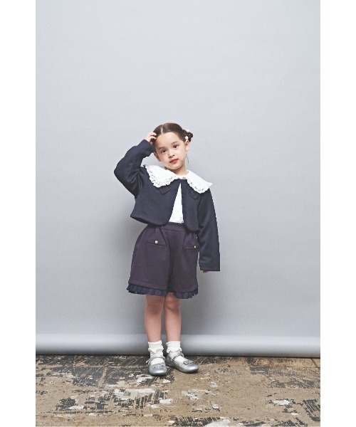 maarook（マルーク）の「ダンボールニットリボンボレロ（その他アウター・キッズ・ネイビー/グレー・110cm/120cm/130cm/100cm）」の8枚目の写真