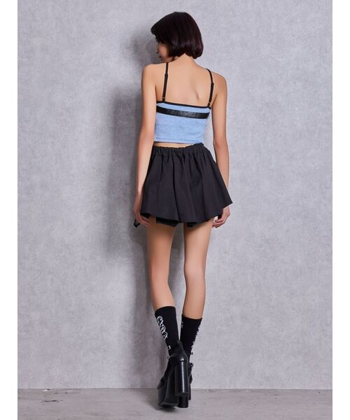 GYDA（ジェイダ）の「GYDAフロントクロスラメテレコビスチェ（キャミソール・レディース・ブラック/ブルー/オフホワイト・FREE）」の8枚目の写真