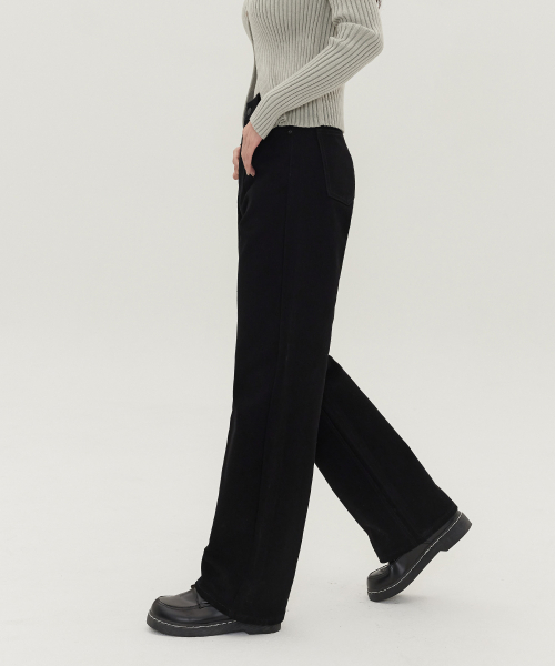 JINMANIA(ジンマニア)の「レディース ロングワイドデニムパンツ (ブラック)(デニムパンツ・レディース・その他・S/M/L/XL/XS)」の2枚目の写真