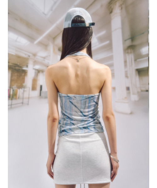 SOMSOC（ソムソック）の「HALIE HALTERNECK TOP_BLUE（Tシャツ/カットソー・レディース・その他・FREE）」の2枚目の写真