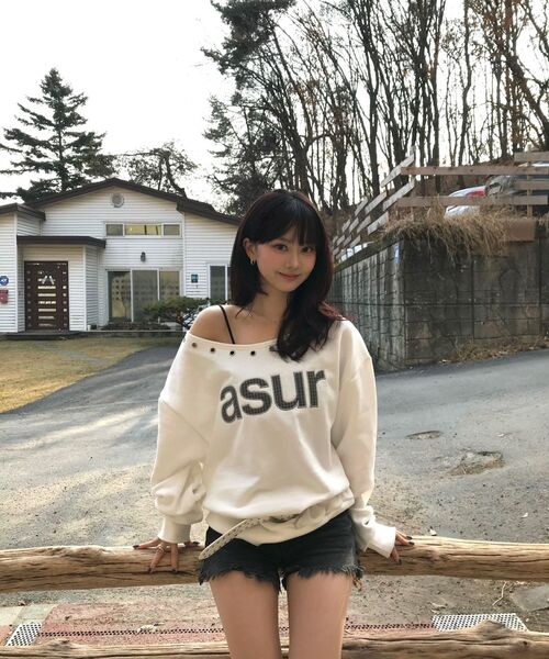 as you are(アズユーアー)の「AU ワンショルダーボートネック スウェット ホワイト(スウェット・レディース・その他・OS)」の10枚目の写真