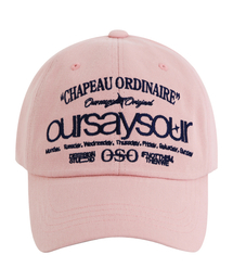 OURSAYSOUR（アワーセイアワー）の「レタリングロゴボールキャップピンク（キャップ）」
