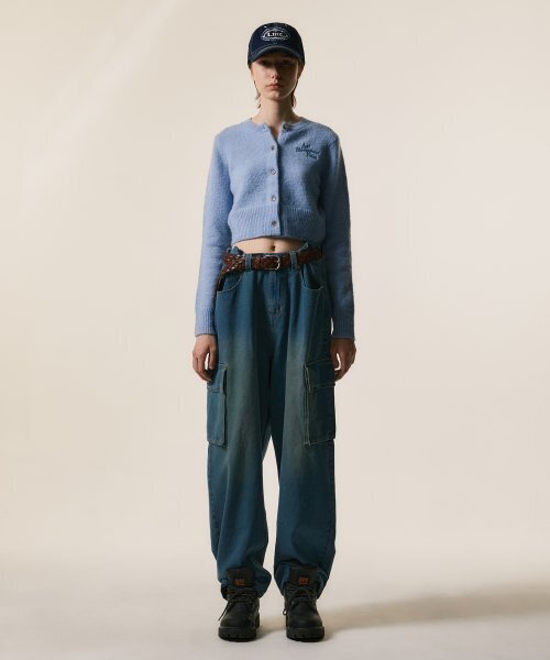LMCの「WM SCRIPT HAIRY KNIT CROPPED CARDIGAN beige（カーディガン/ボレロ・レディース・その他・ONE SIZE）」の2枚目の写真