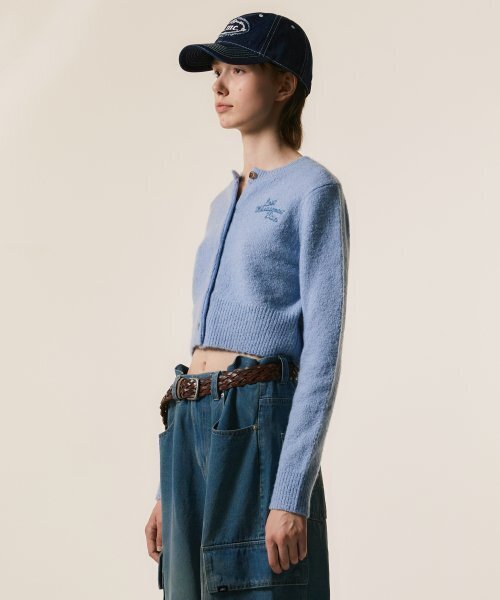 LMCの「WM SCRIPT HAIRY KNIT CROPPED CARDIGAN beige（カーディガン/ボレロ・レディース・その他・ONE SIZE）」の4枚目の写真