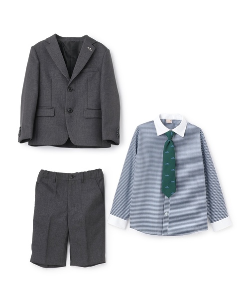 フォーマル】グレーJK+ハーフパンツセット（スーツセット）｜petit