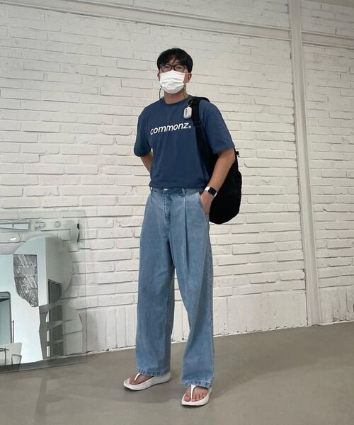 COMMONZ（コモンズ）の「ベーシックTシャツ_ブルー（Tシャツ/カットソー・レディース・その他・1/2）」の7枚目の写真