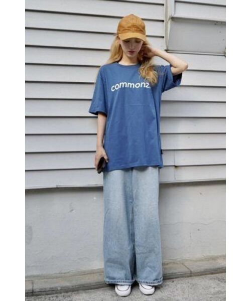 COMMONZ（コモンズ）の「ベーシックTシャツ_ブルー（Tシャツ/カットソー・レディース・その他・1/2）」の8枚目の写真