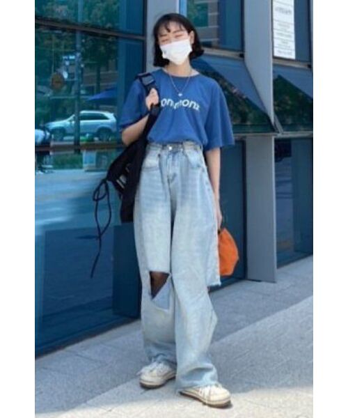COMMONZ（コモンズ）の「ベーシックTシャツ_ブルー（Tシャツ/カットソー・レディース・その他・1/2）」の13枚目の写真