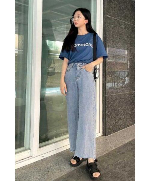 COMMONZ（コモンズ）の「ベーシックTシャツ_ブルー（Tシャツ/カットソー・レディース・その他・1/2）」の15枚目の写真
