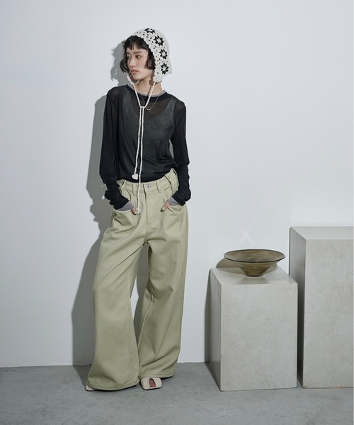 THE YOn（ザヨン）の「クロシェニットビーニー（ニットキャップ/ビーニー・レディース・ブラック/アイボリー・FREE）」の9枚目の写真