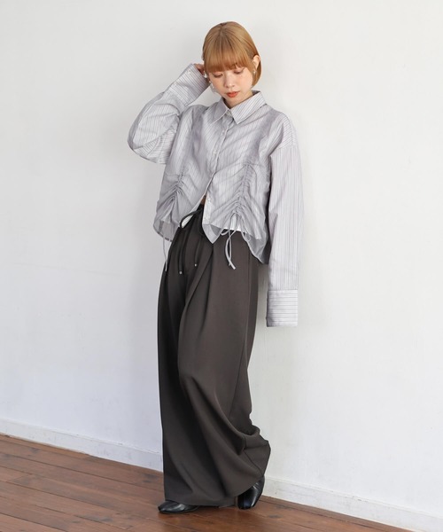 tiptop(ティップトップ)の「チュール重ね長袖シャツ(シャツ/ブラウス・レディース・オフホワイト/グレー/ブルー系その他・FREE)」の20枚目の写真