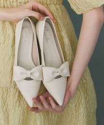 Launa lea（ラウナレア）の「【26春夏新作】ポインテッドトゥリボンフラットパンプス(0615)（パンプス）」