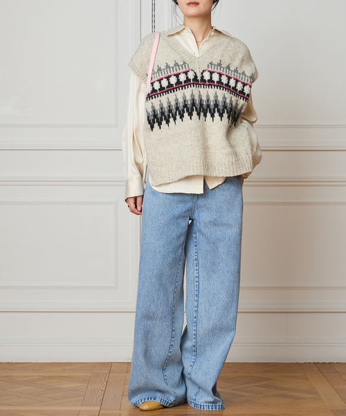 IENA LA BOUCLE（イエナラブークル）の「IENA LA BOUCLE ソフトデニムシルエットパンツ（デニムパンツ・レディース・ライトブルー・40/38/36/34）」の18枚目の写真