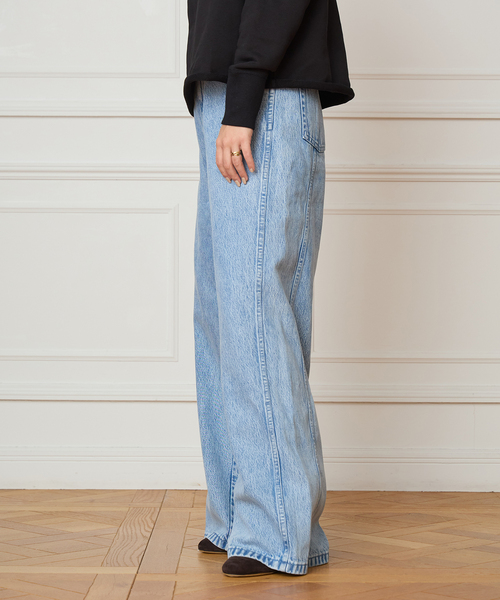 IENA LA BOUCLE（イエナラブークル）の「IENA LA BOUCLE ソフトデニムシルエットパンツ（デニムパンツ・レディース・ライトブルー・40/38/36/34）」の20枚目の写真