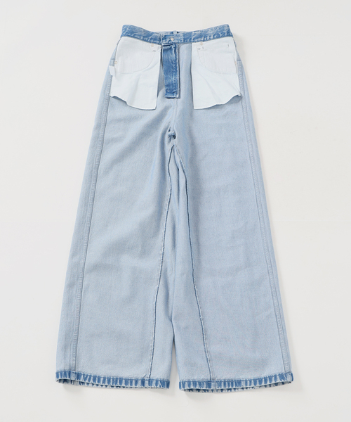 IENA LA BOUCLE（イエナラブークル）の「IENA LA BOUCLE ソフトデニムシルエットパンツ（デニムパンツ・レディース・ライトブルー・40/38/36/34）」の2枚目の写真