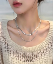 ALWAYS GOOD TIME | 【アレルギー対応】サージカルステンレス/316L 2連スネークチェーンネックレス(ユニセックス)(ネックレス)