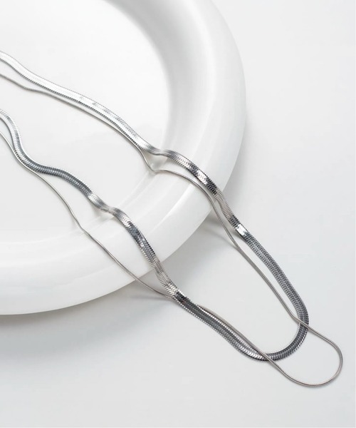 ALWAYS GOOD TIME(オルウェイズグッドタイム)の「【アレルギー対応】サージカルステンレス/316L 2連スネークチェーンネックレス(ユニセックス)(ネックレス・レディース・ゴールド/シルバー・FREE)」の5枚目の写真