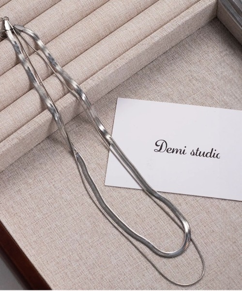 ALWAYS GOOD TIME(オルウェイズグッドタイム)の「【アレルギー対応】サージカルステンレス/316L 2連スネークチェーンネックレス(ユニセックス)(ネックレス・レディース・ゴールド/シルバー・FREE)」の7枚目の写真