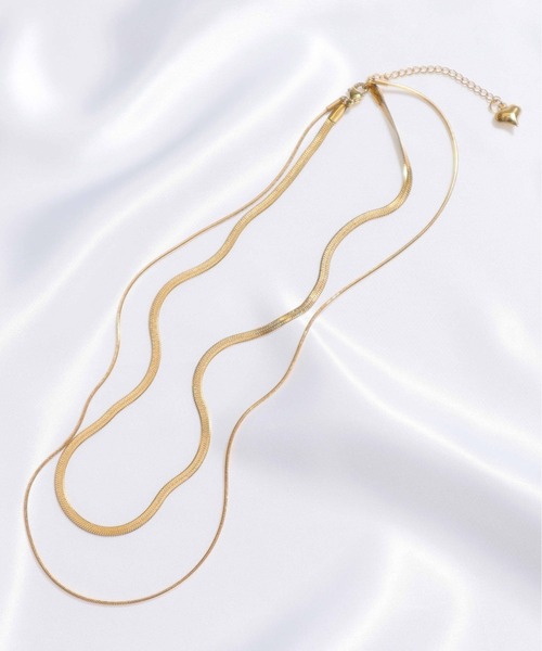 ALWAYS GOOD TIME(オルウェイズグッドタイム)の「【アレルギー対応】サージカルステンレス/316L 2連スネークチェーンネックレス(ユニセックス)(ネックレス・レディース・ゴールド/シルバー・FREE)」の17枚目の写真