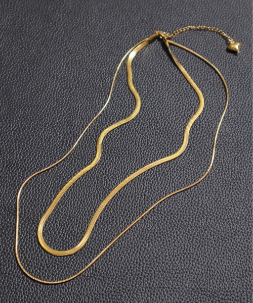 ALWAYS GOOD TIME(オルウェイズグッドタイム)の「【アレルギー対応】サージカルステンレス/316L 2連スネークチェーンネックレス(ユニセックス)(ネックレス・レディース・ゴールド/シルバー・FREE)」の21枚目の写真