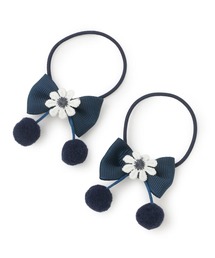 KP DECO（ケーピーデコ）の「リボン×ボン天 ヘアポニー（ヘアゴム）」