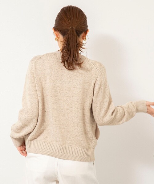 Rie Miller(リエミラー)の「《手洗い可能》テープヤーンZIP UPカーディガン(カーディガン/ボレロ・レディース・ブラック/ホワイト/ベージュ・38)」の17枚目の写真