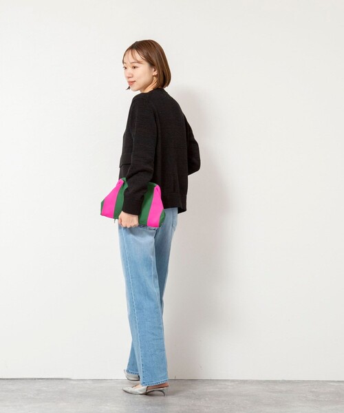 Rie Miller(リエミラー)の「《手洗い可能》テープヤーンZIP UPカーディガン(カーディガン/ボレロ・レディース・ブラック/ホワイト/ベージュ・38)」の19枚目の写真