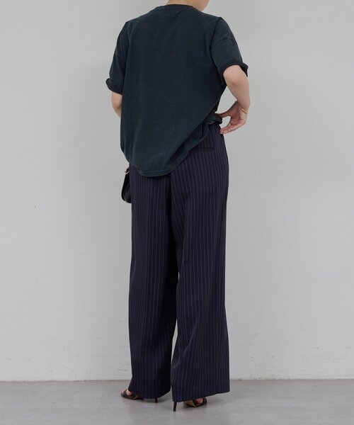 GALLARDAGALANTE(ガリャルダガランテ)の「【手洗い可】ストライプイージーパンツ(その他パンツ・レディース・アイボリー/ネイビー・1/0)」の11枚目の写真