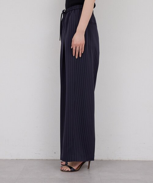 GALLARDAGALANTE(ガリャルダガランテ)の「【手洗い可】ストライプイージーパンツ(その他パンツ・レディース・アイボリー/ネイビー・1/0)」の9枚目の写真