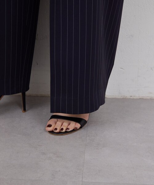 GALLARDAGALANTE(ガリャルダガランテ)の「【手洗い可】ストライプイージーパンツ(その他パンツ・レディース・アイボリー/ネイビー・1/0)」の4枚目の写真