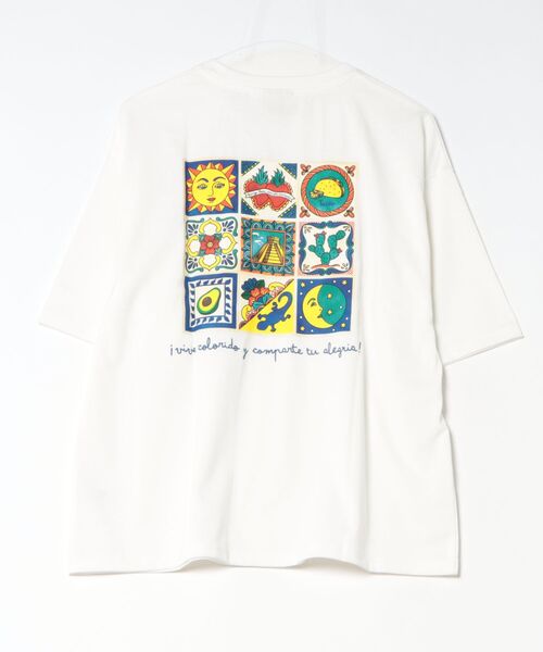 チチカカ(チチカカ)の「メキシコタイルプリントTシャツ【ユニセックス】(Tシャツ/カットソー・メンズ・ブラック/ホワイト・MEDIUM/LARGE)」の19枚目の写真