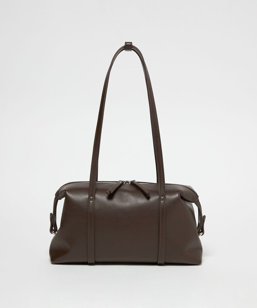 BEAUTY&YOUTH UNITED ARROWS(ビューティーアンドユースユナイテッドアローズ)の「ジップ スクエア ボストンバッグ(ショルダーバッグ・レディース・ダークブラウン/クリーム・FREE)」の8枚目の写真