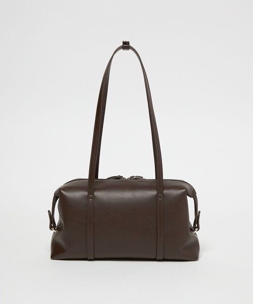 BEAUTY&YOUTH UNITED ARROWS(ビューティーアンドユースユナイテッドアローズ)の「ジップ スクエア ボストンバッグ(ショルダーバッグ・レディース・ダークブラウン/クリーム・FREE)」の10枚目の写真