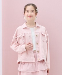 Amourire girl（アムリールガール）の「袖リボンデニムジャケット（その他アウター）」