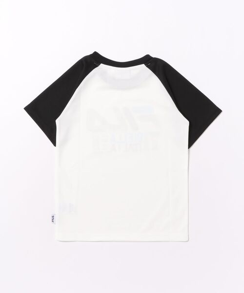 FILA（フィラ）の「FILA/フィラ　吸汗速乾　ラグラン半袖Ｔシャツ（Tシャツ/カットソー・キッズ・ターコイズブルー/オフホワイト・160cm/150cm/140cm/130cm）」の3枚目の写真