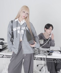 シティロゴニットジップパーカー