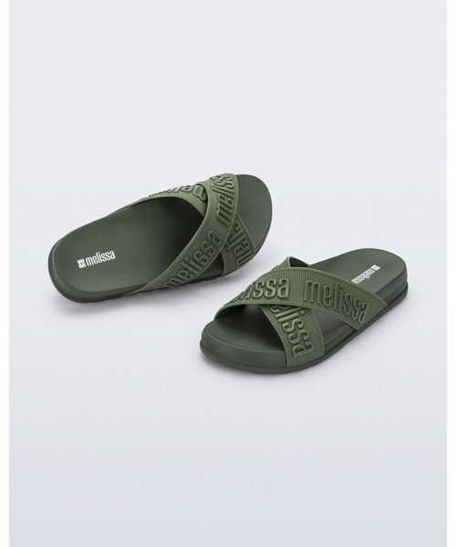 melissa(メリッサ)の「MELISSA COZY SLIDE M LOVER II AD(サンダル・レディース・ライトピンク/ダークグリーン/ブラック・35-36/37/39/38)」の2枚目の写真