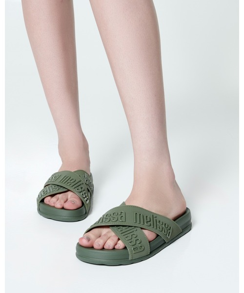 melissa(メリッサ)の「MELISSA COZY SLIDE M LOVER II AD(サンダル・レディース・ライトピンク/ダークグリーン/ブラック・35-36/37/39/38)」の7枚目の写真