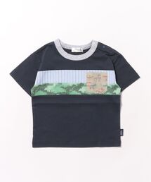 Tappet（タペット）の「ボーダー切り替え恐竜Tシャツ（Tシャツ/カットソー）」