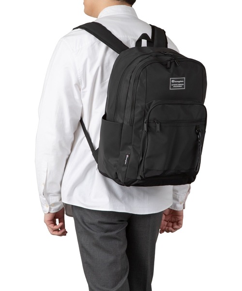 Champion(チャンピオン)の「チャンピオン リュックサック 2気室 通学 65454(バックパック/リュック・メンズ・ブラック×レッド/ブラック×ブラック/ブラック×グリーン/ブラック×ピンク・FREE)」の8枚目の写真