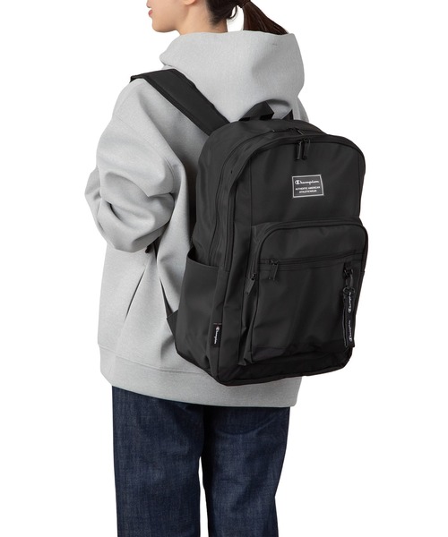 Champion(チャンピオン)の「チャンピオン リュックサック 2気室 通学 65454(バックパック/リュック・メンズ・ブラック×レッド/ブラック×ブラック/ブラック×グリーン/ブラック×ピンク・FREE)」の6枚目の写真