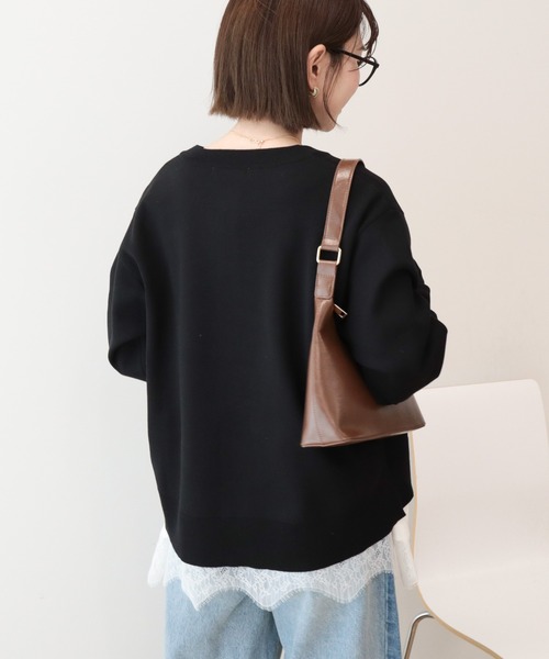 AMERICAN HOLIC（アメリカンホリック）の「スカラップレースプルオーバー（Tシャツ/カットソー・レディース・ブラック/オフホワイト・FREE）」の16枚目の写真