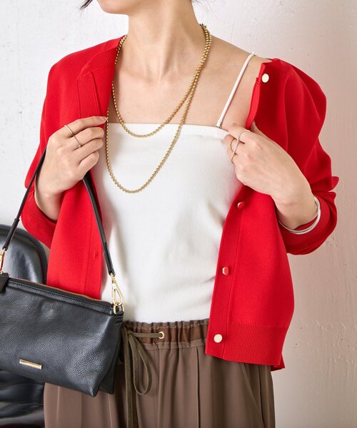 Jena espace merveilleux（ジェナ　エスパスメルヴェイユ）の「《さわ企画》【WEB限定】スクエアキャミソール（キャミソール・レディース・アイボリー/ブラック・0/1）」の5枚目の写真