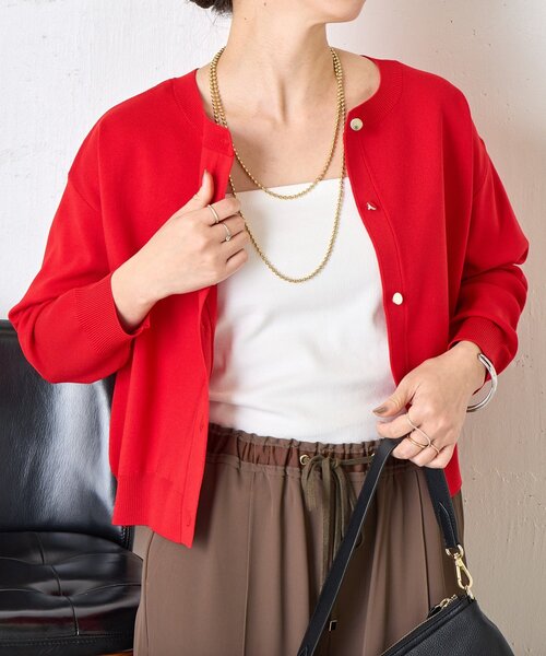 Jena espace merveilleux（ジェナ　エスパスメルヴェイユ）の「《さわ企画》【WEB限定】スクエアキャミソール（キャミソール・レディース・アイボリー/ブラック・0/1）」の7枚目の写真