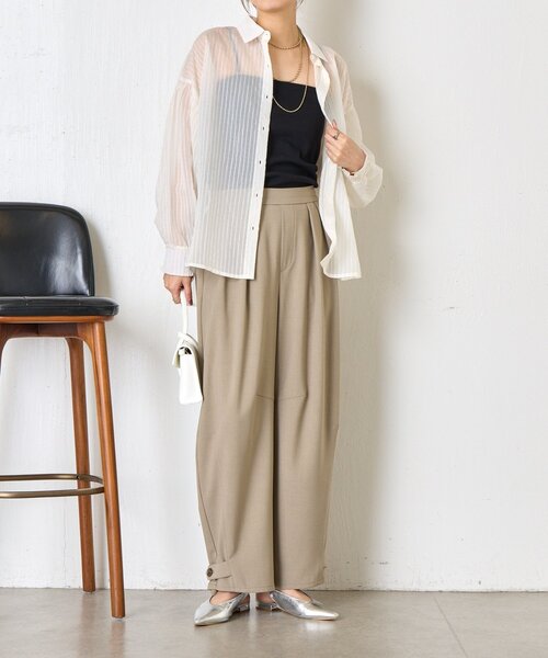 Jena espace merveilleux（ジェナ　エスパスメルヴェイユ）の「《さわ企画》【WEB限定】スクエアキャミソール（キャミソール・レディース・アイボリー/ブラック・0/1）」の15枚目の写真