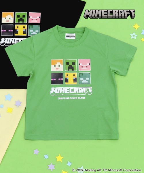 RUGGEDWORKS（ラゲッドワークス）の「《マインクラフト》 キッズ 半袖 Tシャツ（Tシャツ/カットソー・キッズ・ブラック/グリーン・140/130/120）」の2枚目の写真