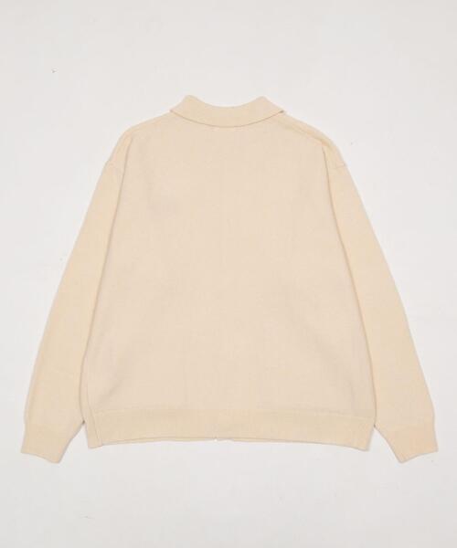 BROWNY（ブラウニー）の「BROWNY/【26年春夏新作】ワンポイントニットシャツ(LS)（シャツ/ブラウス・メンズ・スミクロ/オフホワイト・MEDIUM/LARGE）」の10枚目の写真