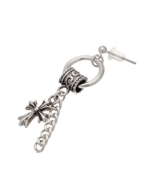 EVRIS(エヴリス)の「CHAIN CROSS MOTIF ピアス(ピアス(両耳用)・レディース・シルバー/ゴールド・FREE)」の10枚目の写真